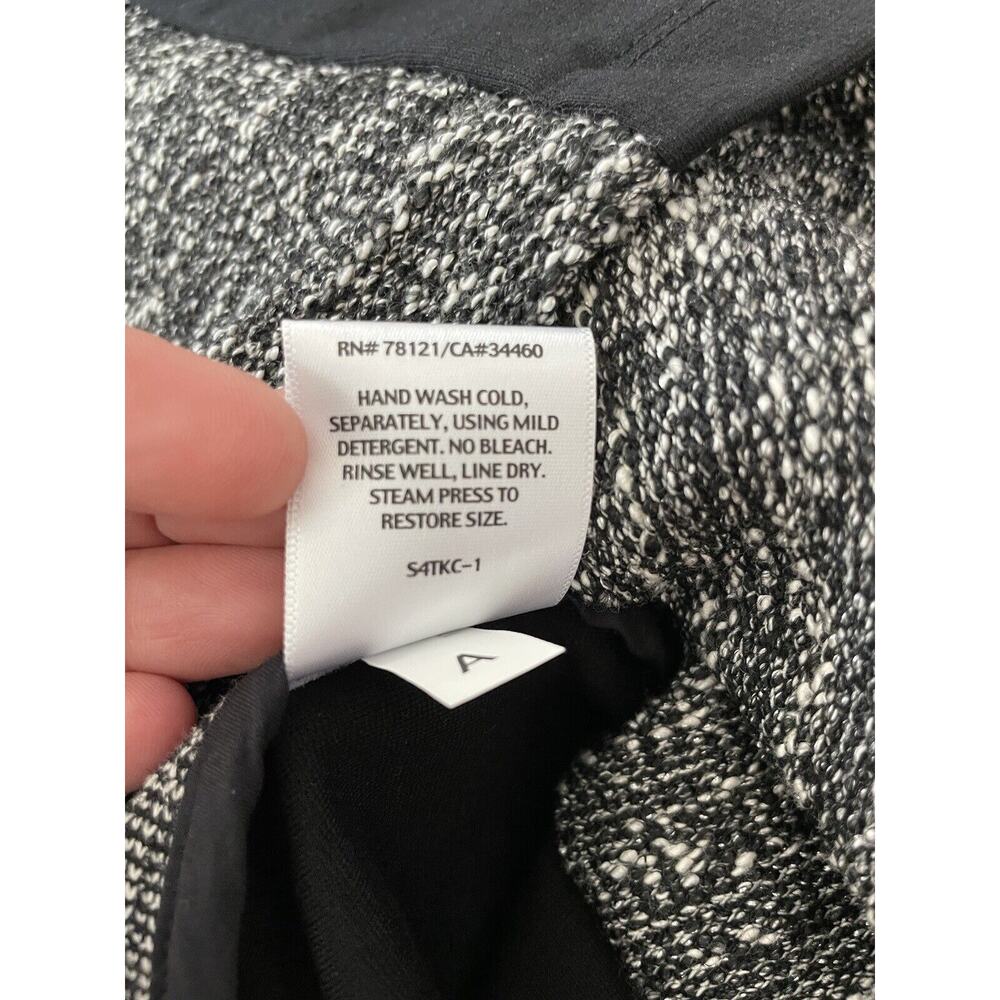 Eileen Fisher Jacket Womens 2P 4P Tweed Blazer PP Gray Black Minimalist - Picture 6 of 16